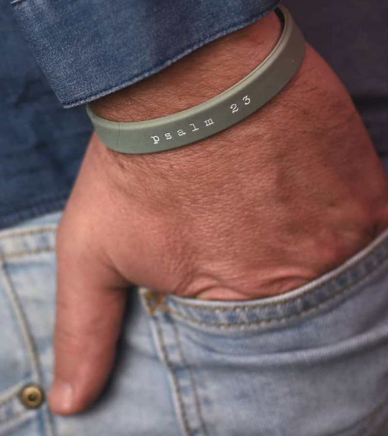 Groent Armbaand Psalm 23 OnlyByGrace