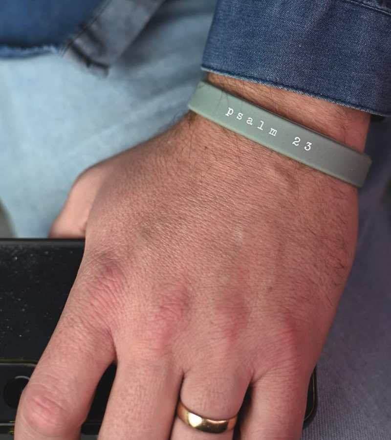 Groent Armbaand Psalm 23 OnlyByGrace