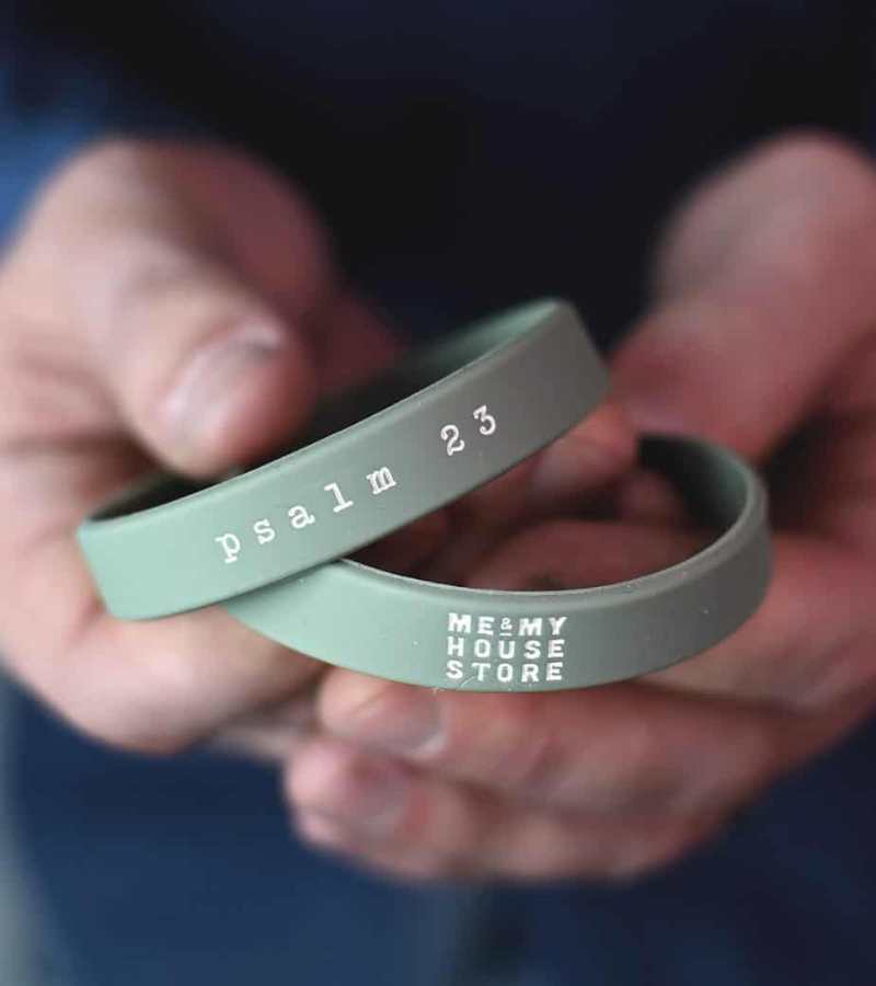 Groent Armbaand Psalm 23 OnlyByGrace