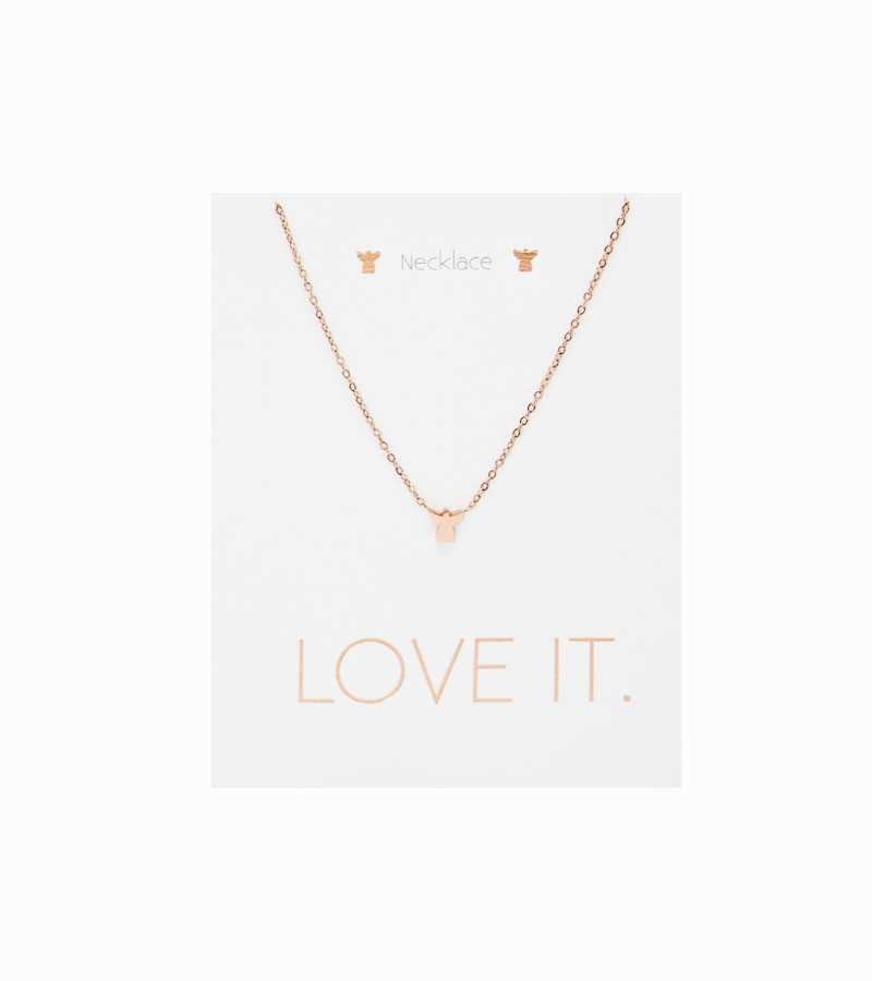 Halskæde LOVE IT engle rosenguld OnlyByGrace