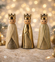 Hellige tre konge, 16 cm, Guld