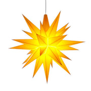 Herrnhuter Stjerne 13cm Plast Gul Christiansfeldstjerne Brødremenighed