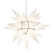 Herrnhuter Stjerne 40 cm Papir Hvid Christiansfeldstjerne