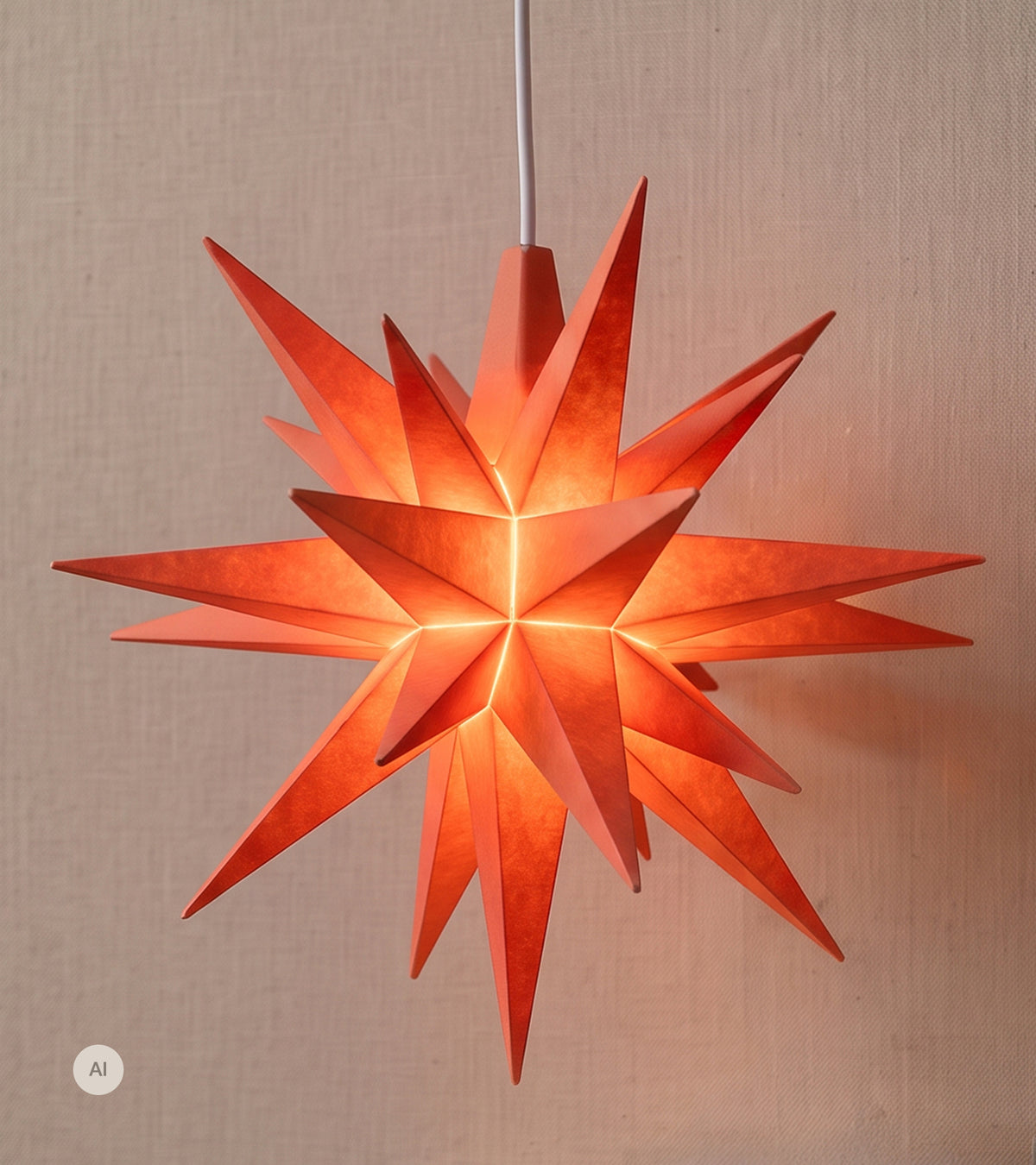Herrnhuter Årsstjerne 2026, ABRIKOS, 8 cm, LED