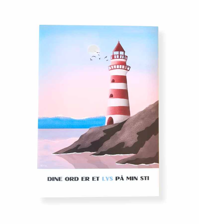 HjemEgn 50x70 dine ord lys OnlyByGrace