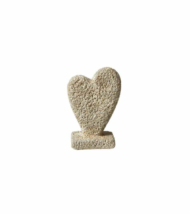 Skulptur, Hjerte på fod, 12 cm