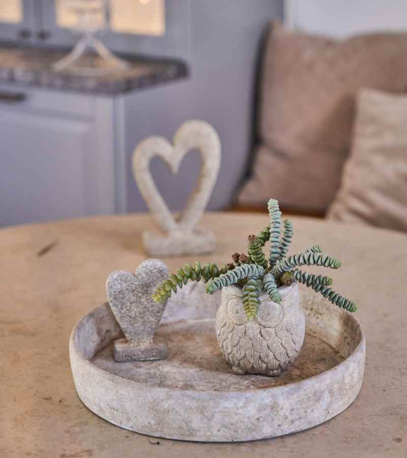 Skulptur, Hjerte på fod, 12 cm