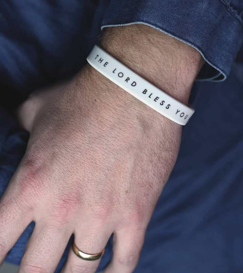 Hvid Armbaand The Lord Bless You OnlyByGrace