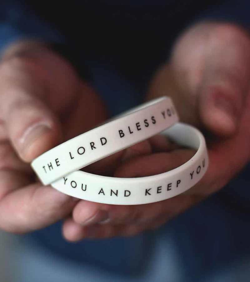 Hvid Armbaand The Lord Bless You OnlyByGrace