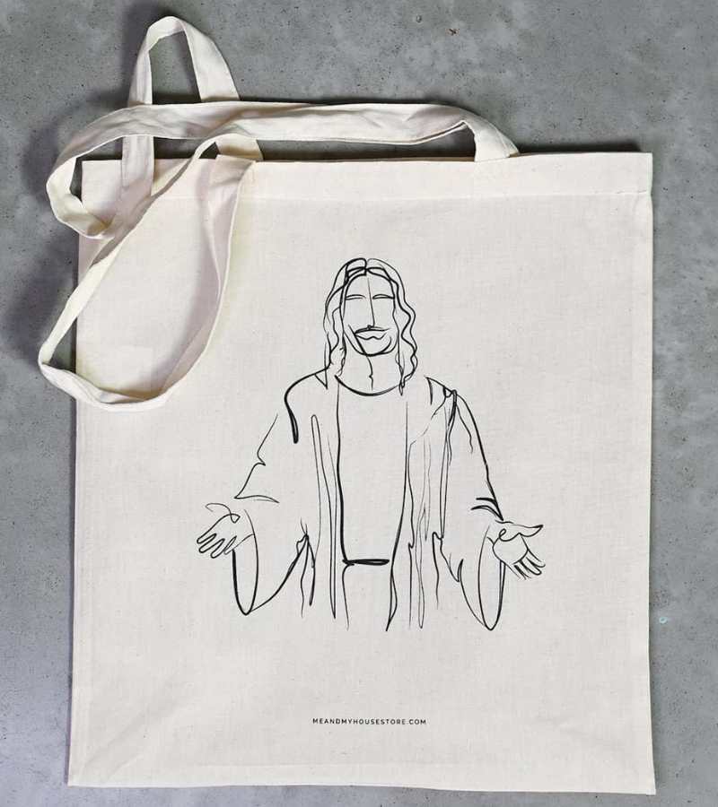 Hvid Taske Med Jesus OnlyByGrace
