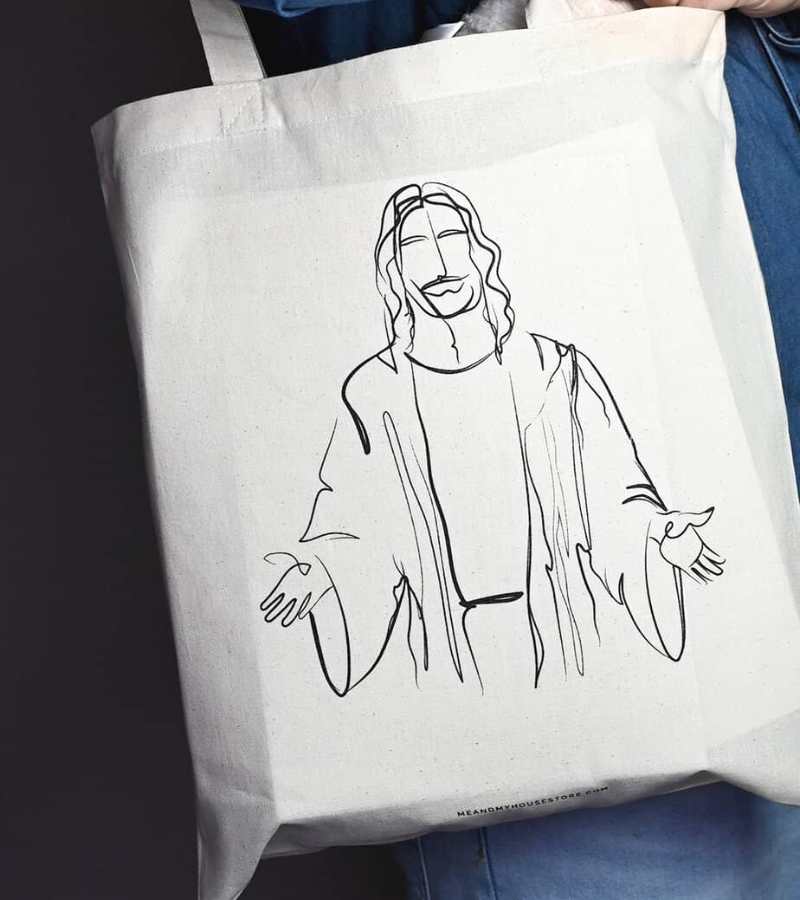 Hvid Taske Med Jesus OnlyByGrace