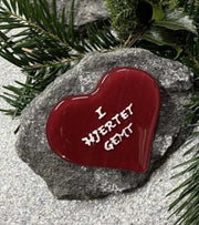 I Hjertet Gemt Roed Glashjerte OnlyByGrace
