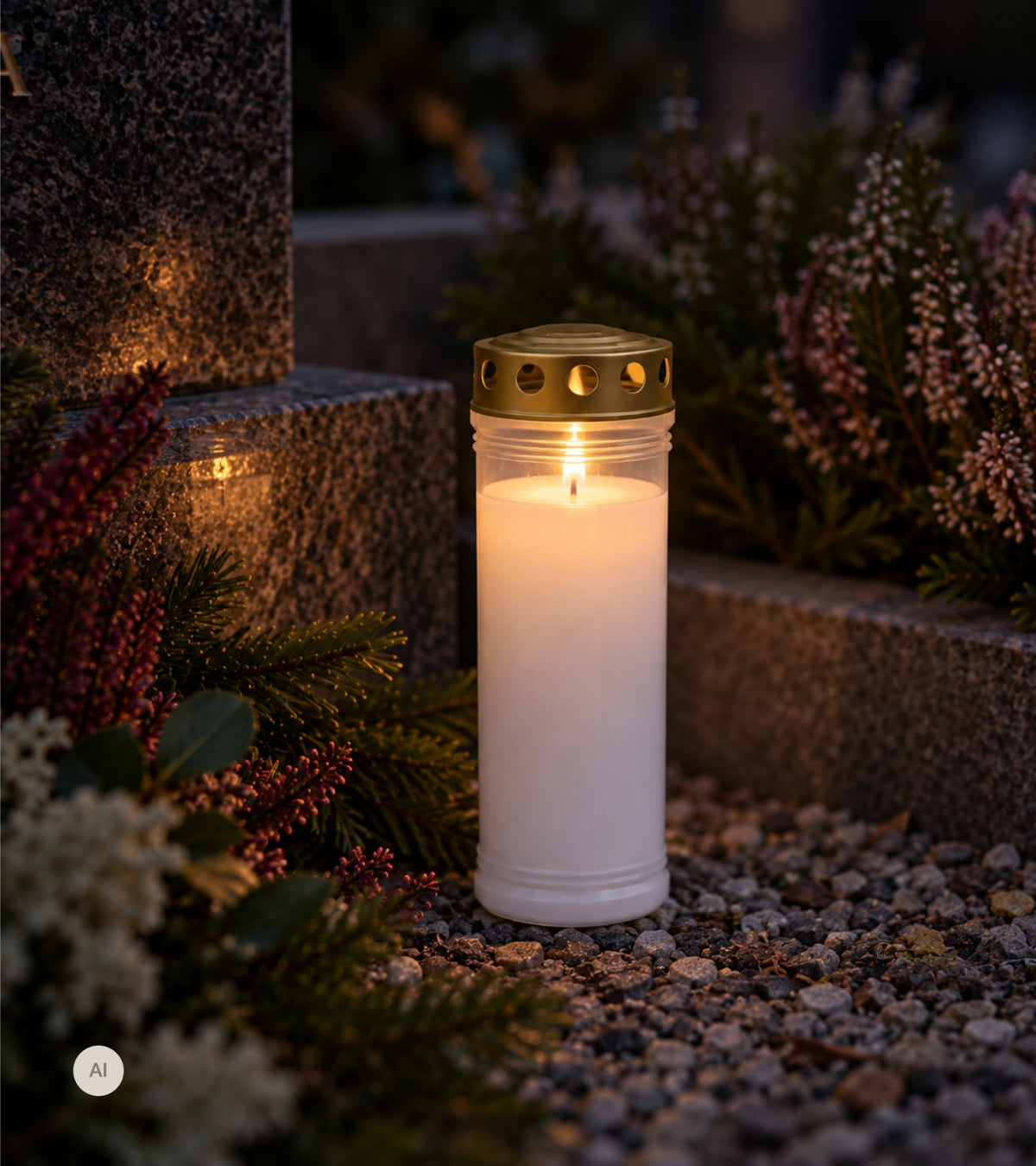 Gravlys, Hvid, Dobbelt termolåg, 7 dage
