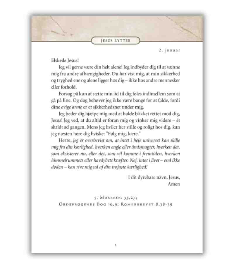 Jesus lytter af Sarah Young Andagt OnlyByGrace opslag