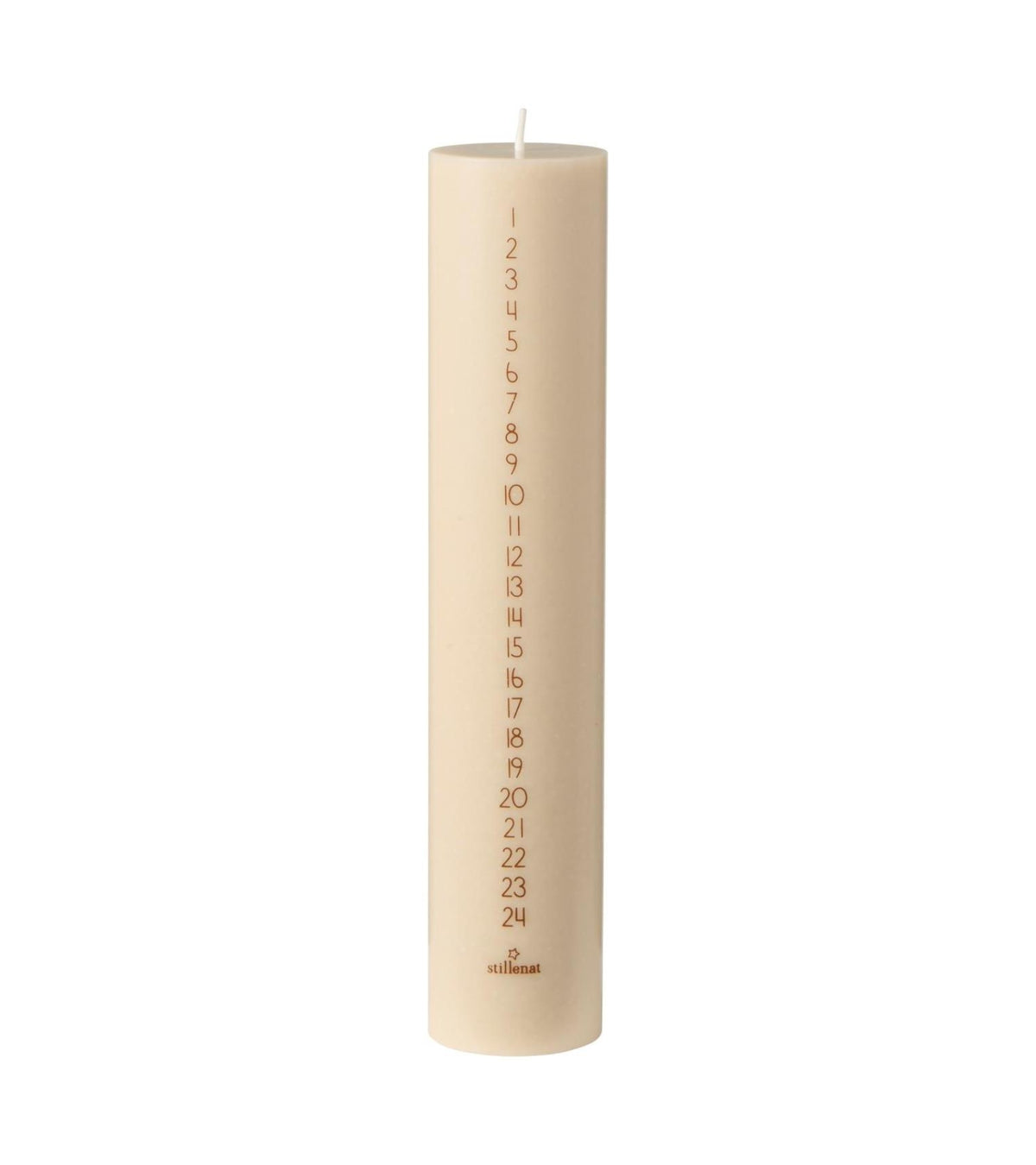 Kalenderlys, Creme, Ø 5 cm