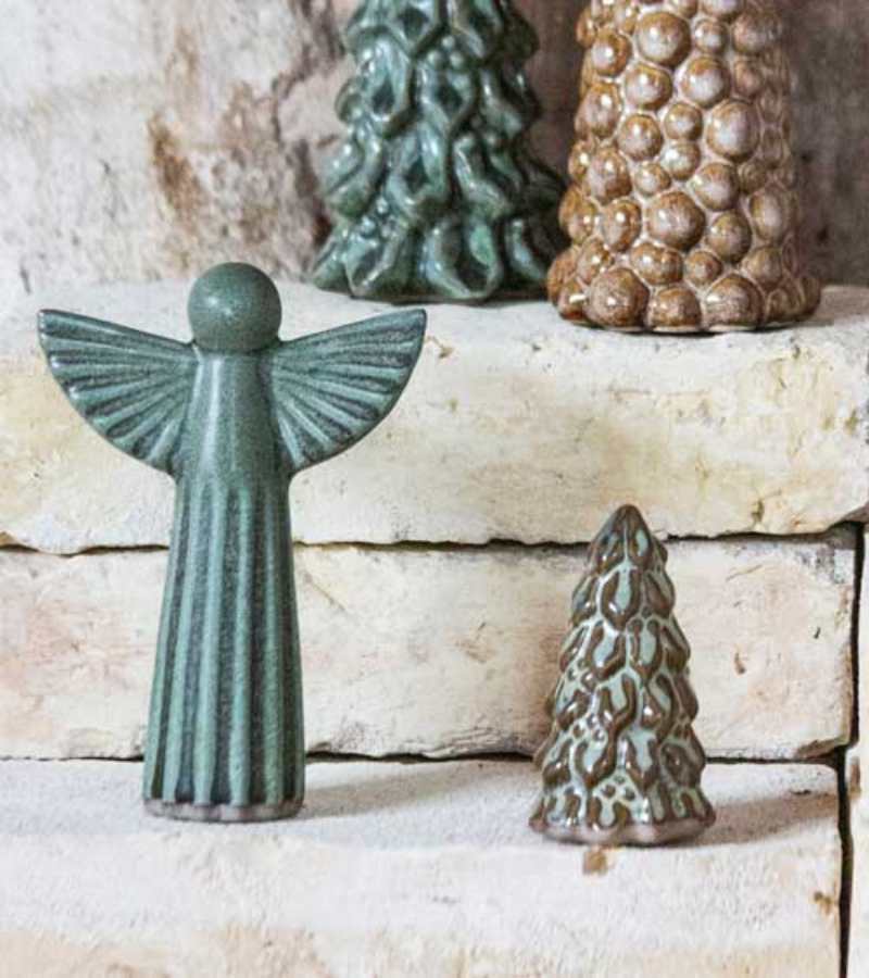 Keramik engel mat grøn OnlyByGrace