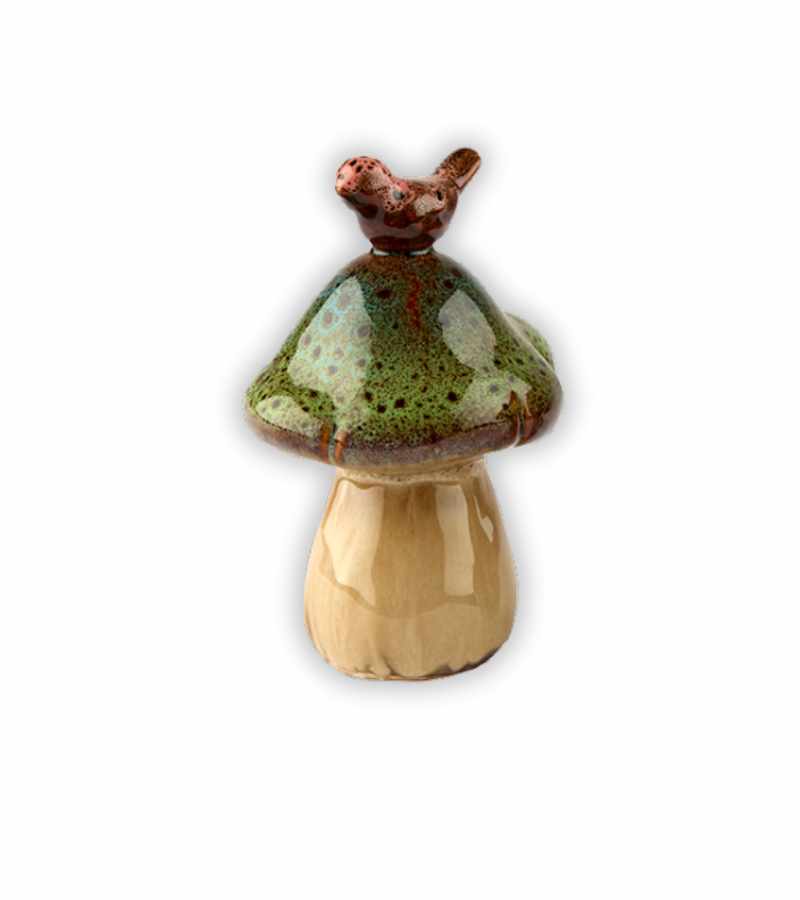 Keramik Svamp med fugl groen OnlyByGrace