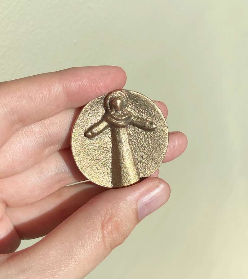 Kristus Bronze Håndfigur 4 cm OnlyByGrace