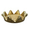 Krone lysestage, Guld, 10 cm