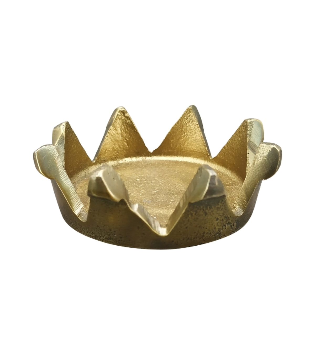 Krone lysestage, Guld, 8,5 cm