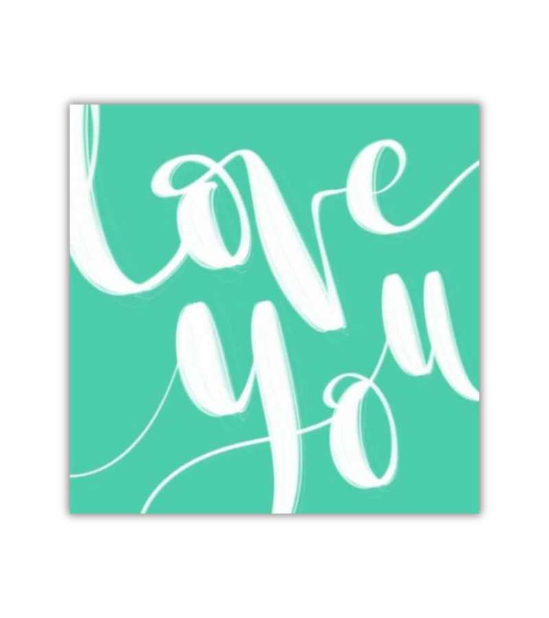 Kvadratisk Postkort Love You OnlyByGrace