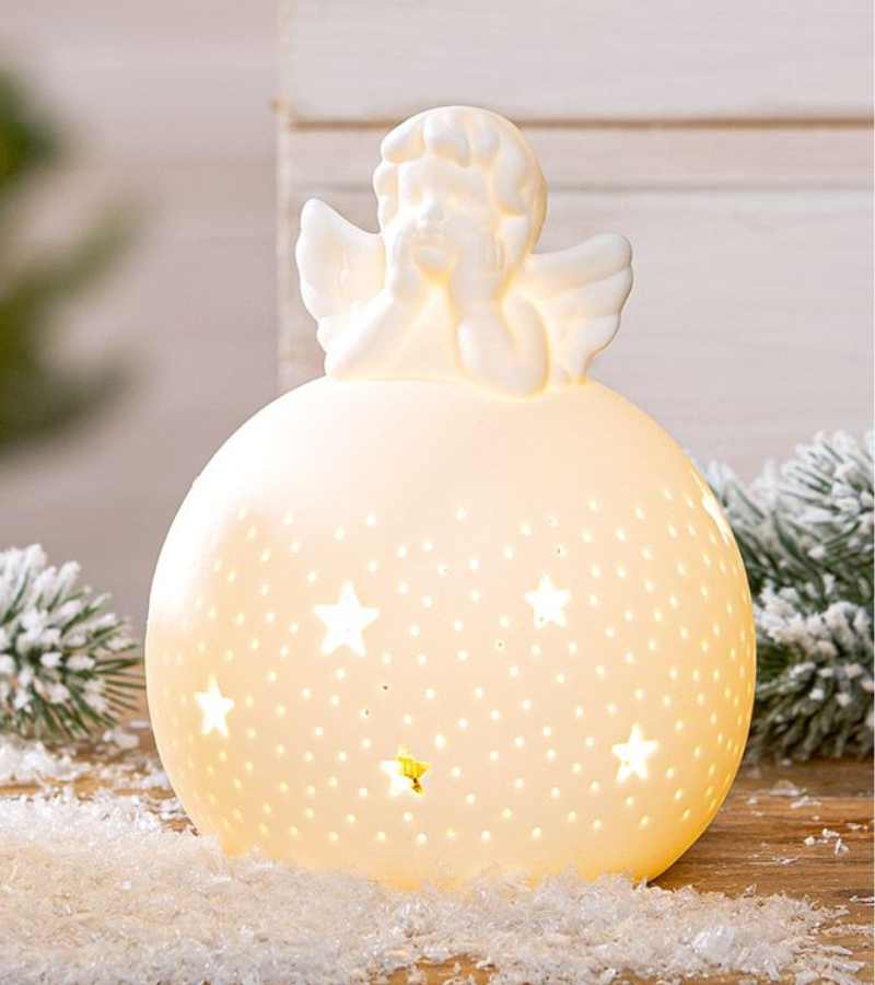 LED Kugle Engel Haender Paa Kinden OnlyByGrace