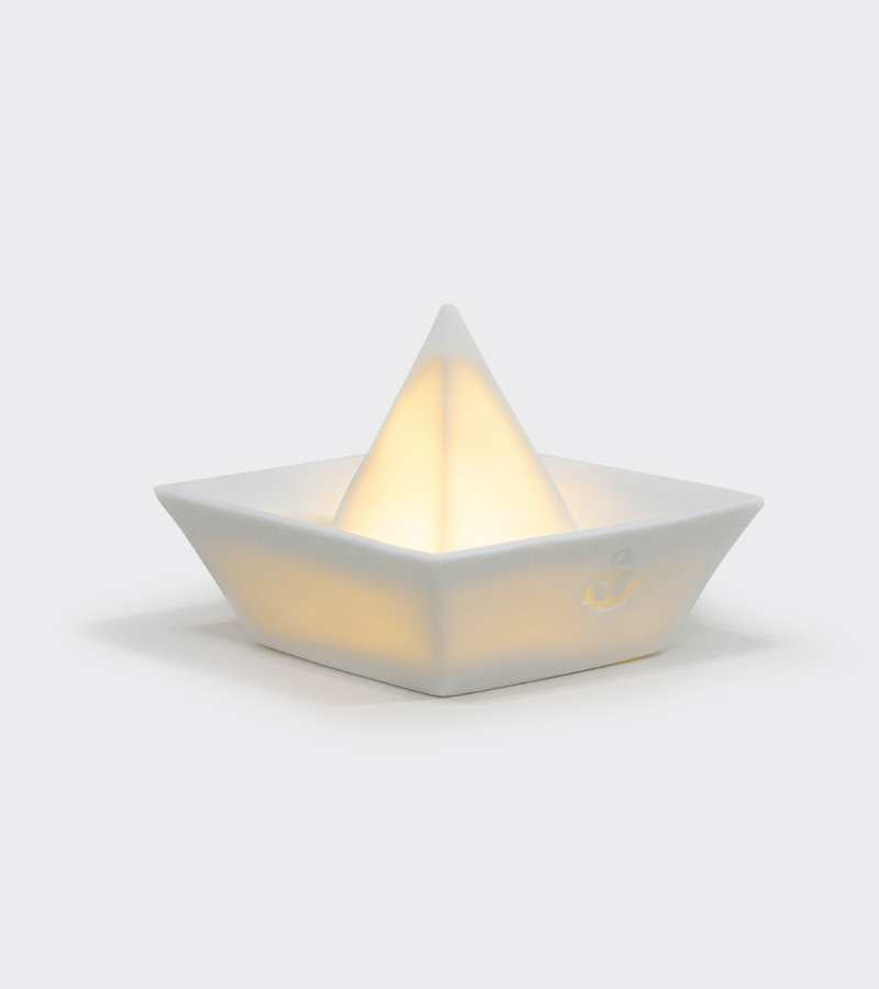 LED skib med anker porcelæn OnlyByGrace