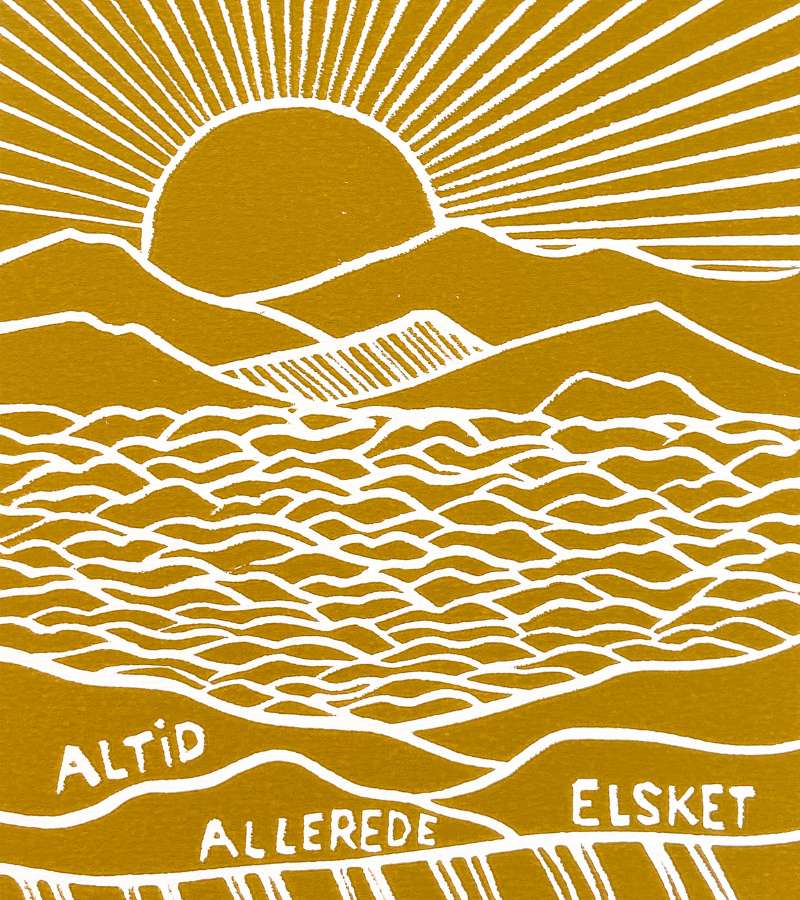 Linoleumstryk Altid Allerede elsket okker A4 OnlyByGrace