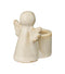 Lysestage med engel, Keramik, 6,5 cm