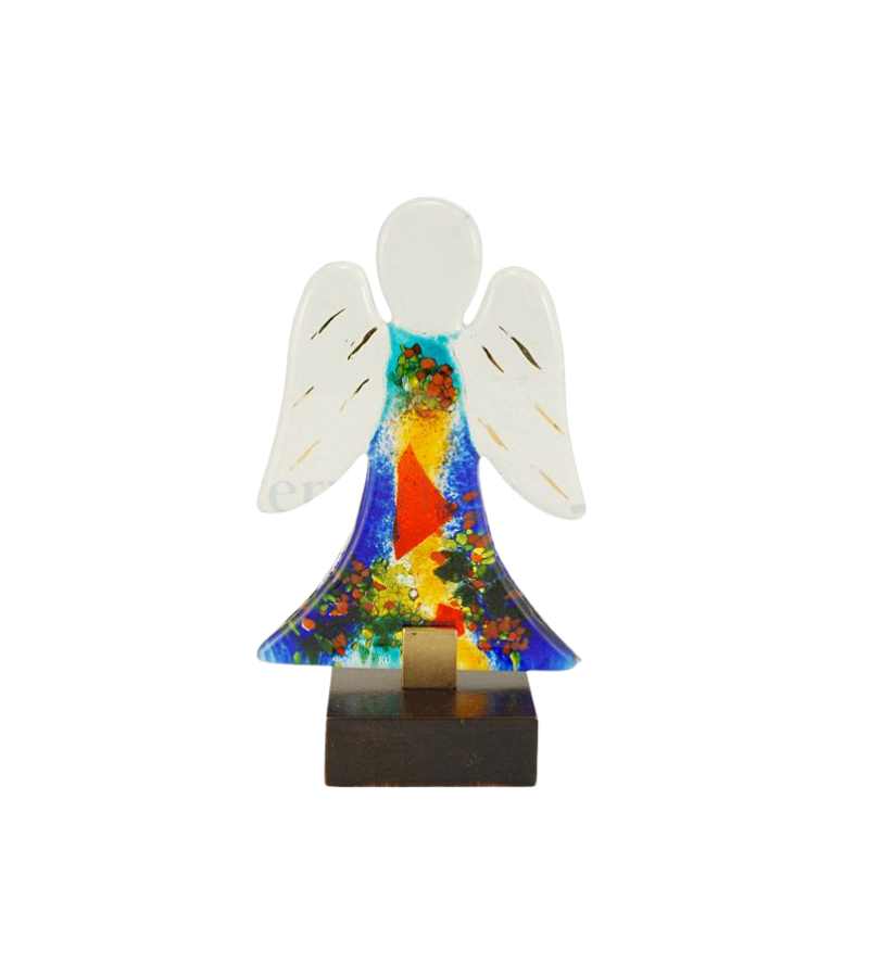 Maria Laach Blaa Hvid Glas Skulptur Af Engel OnlyByGrace