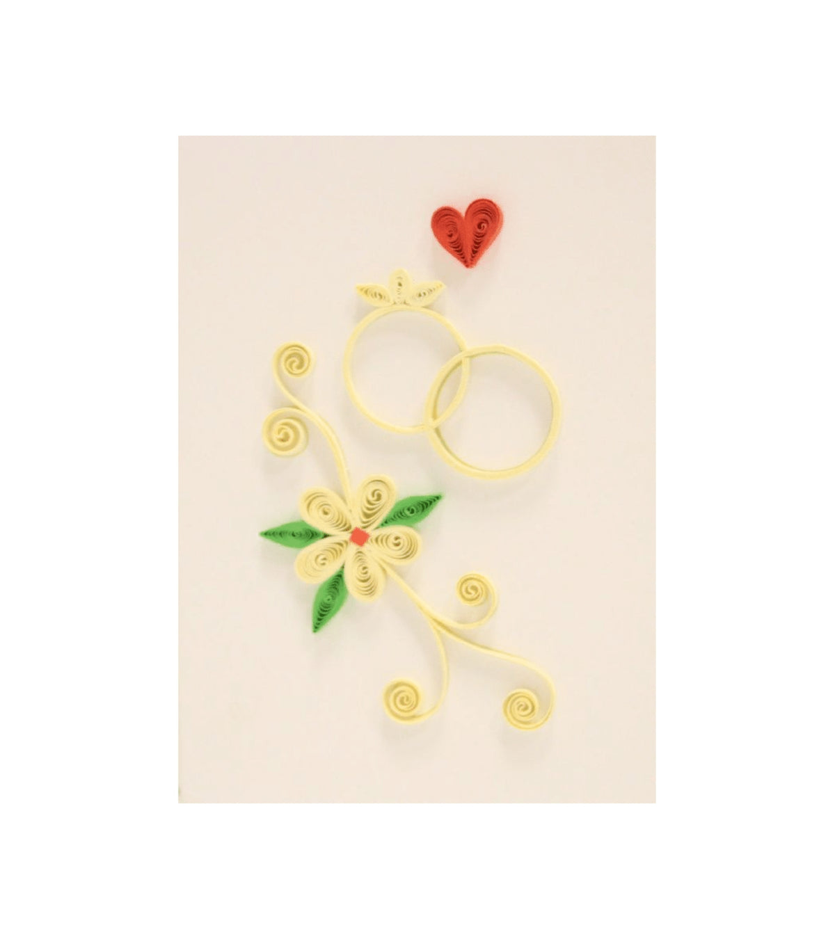 Mini quilling kort, Vielsesringe