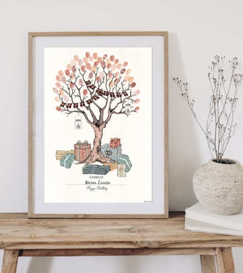 MouseAndPen fødselsdag fingerprint gylden plakat OnlyByGrace