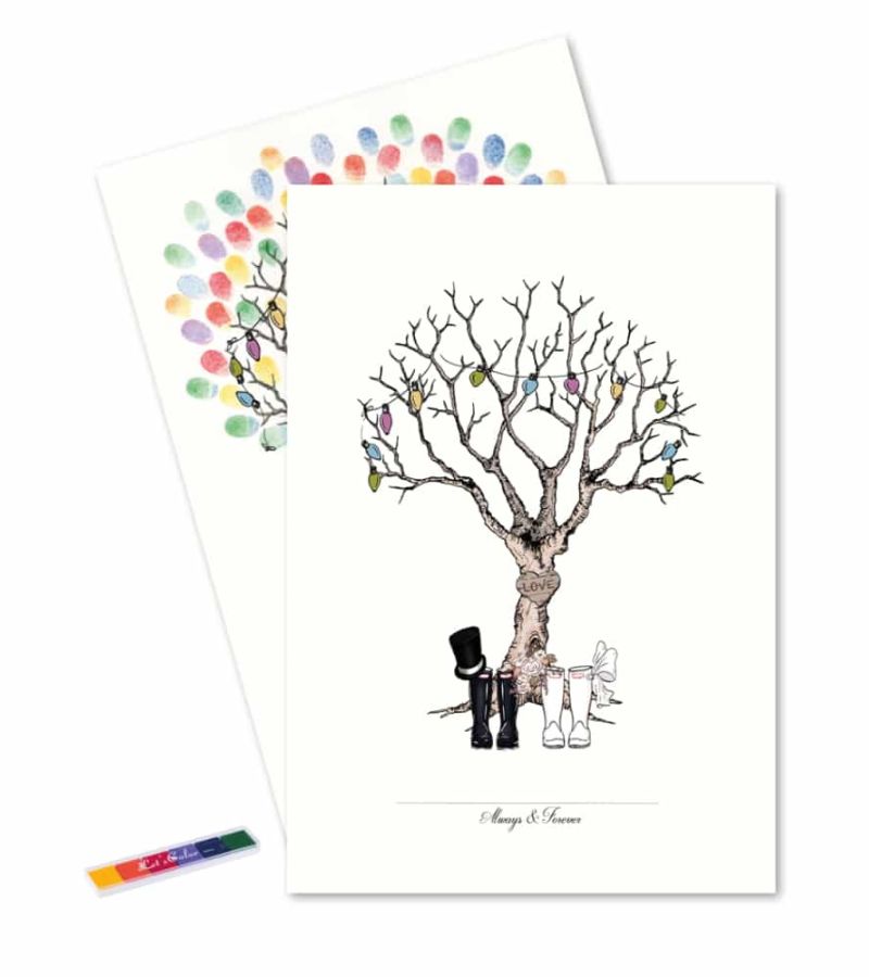 Mouseandpen Fingerprint Bryllupstræ Multifarvet OnlyByGrace