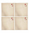 Munnservietter med flagg, 4 stk, 100 % bomull,