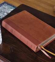 NIV, Personal Size Bible, Large Print, Leathersoft, Brown