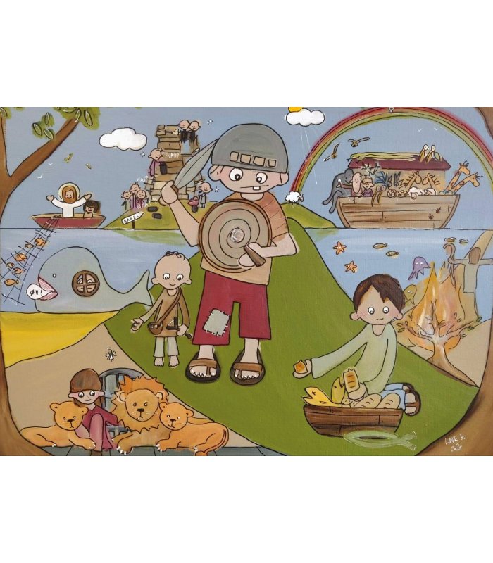 OnlyByGrace A5 Bibel collage poster Lone Engsig