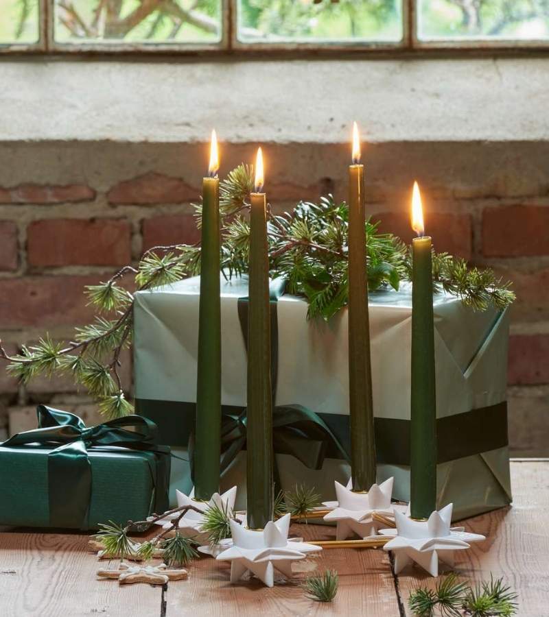 OnlyByGrace Adventskrans med fletstjerner medusa