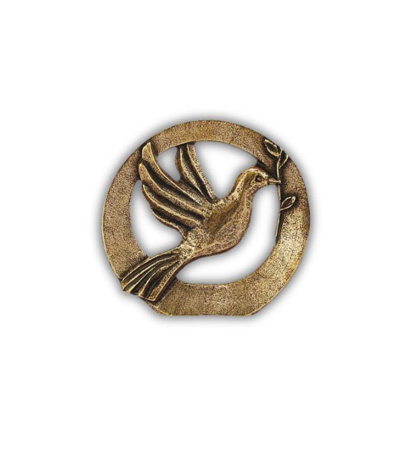 OnlyByGrace Bronze Fredsdue med gren 8 cm