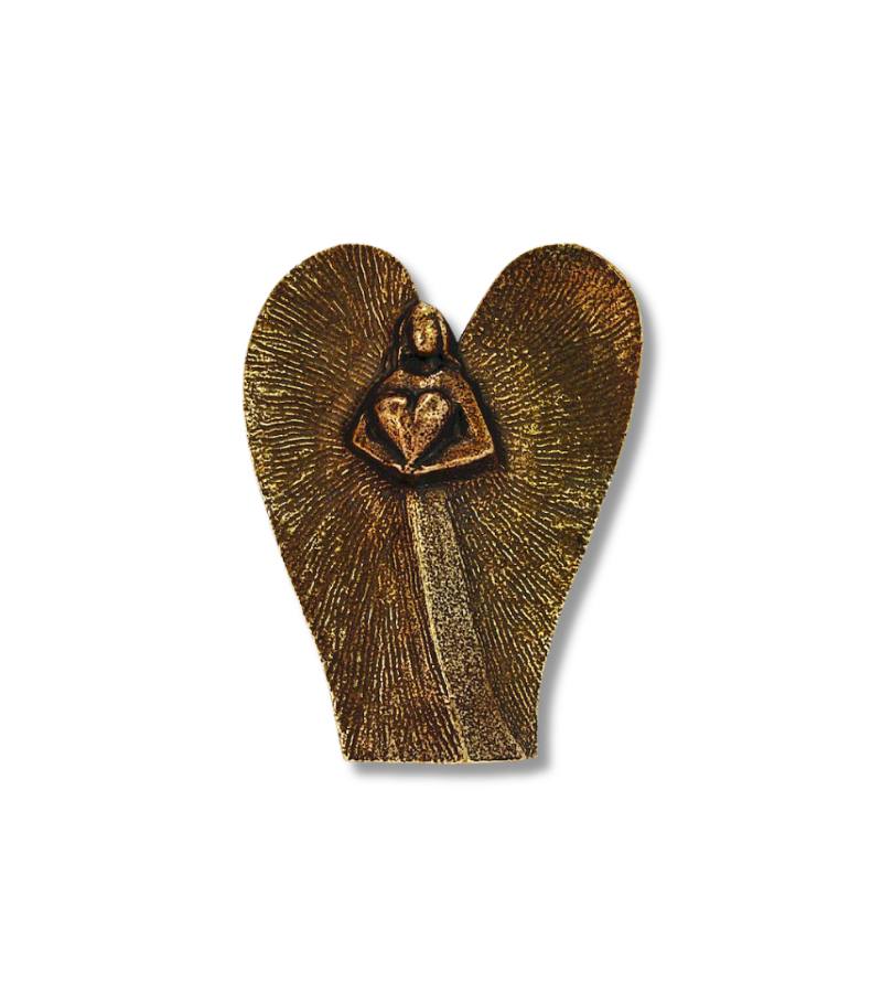 OnlyByGrace Bronzefigur engel med hjerte