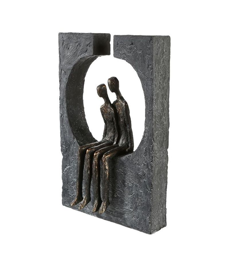 OnlyByGrace Bronzeskulptur To Mennesker Sammenhold