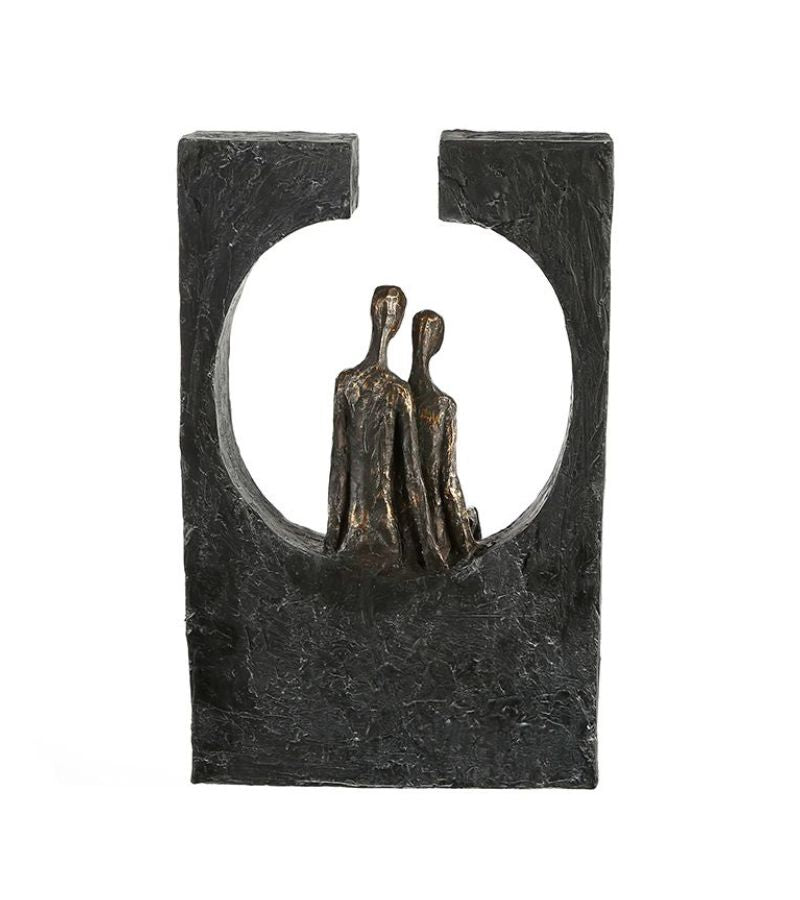 OnlyByGrace Bronzeskulptur To Mennesker Sammenhold