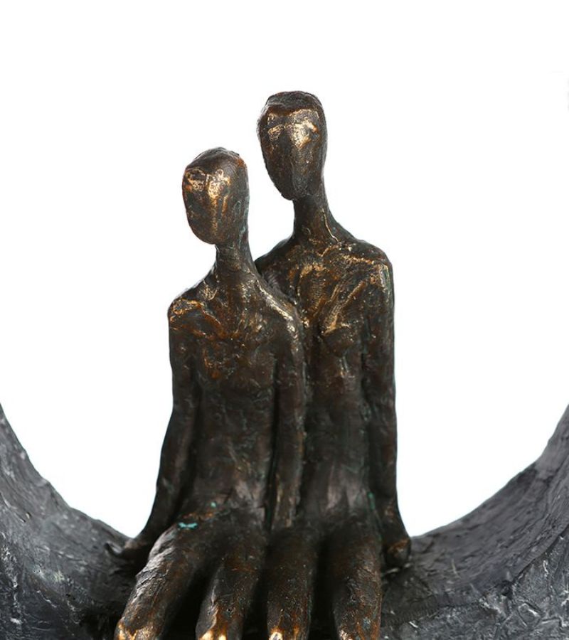 OnlyByGrace Bronzeskulptur To Mennesker Sammenhold