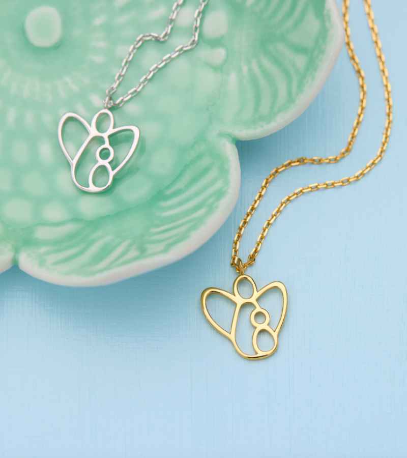 OnlyByGrace By Gabay Min Skytsengel soelv halskaede