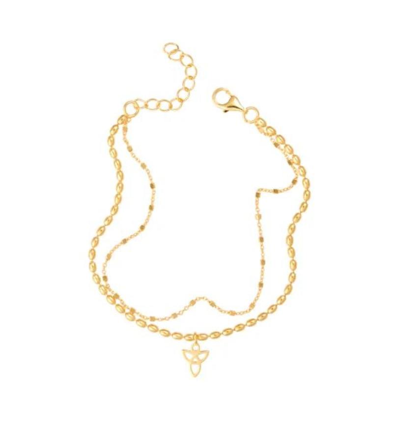 OnlyByGrace By Gabay armbånd skytsengel dobbeltkaede guld