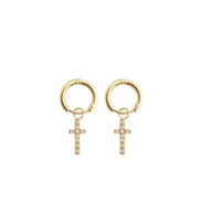 OnlyByGrace Creol øreringe med kors guld