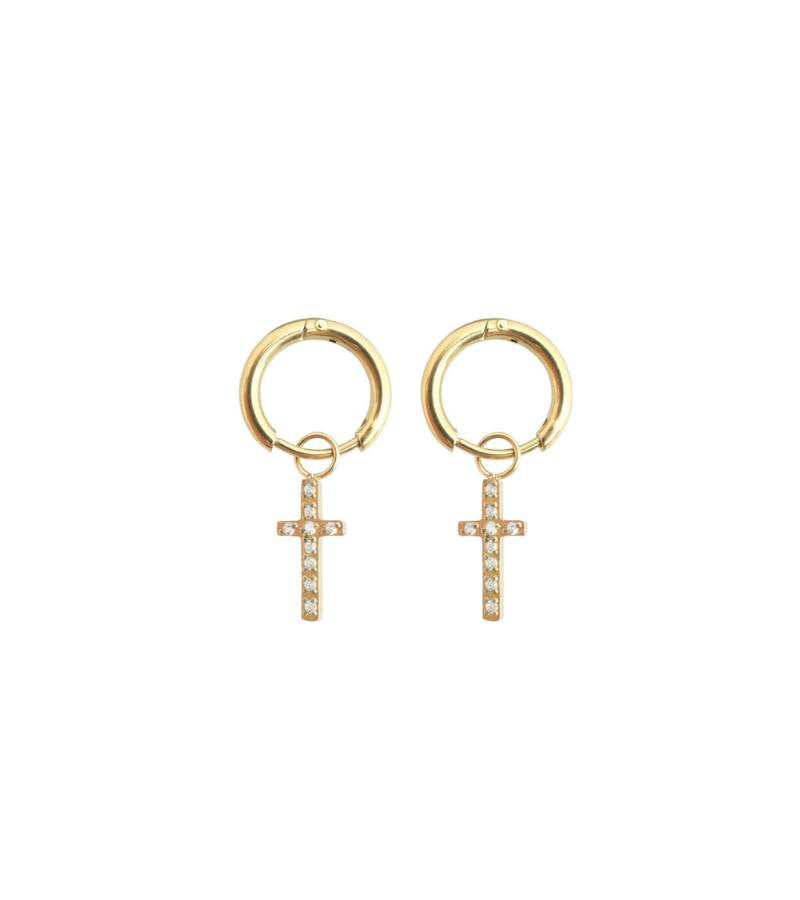 OnlyByGrace Creol øreringe med kors guld