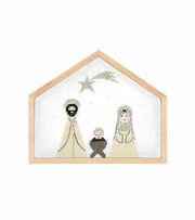 OnlyByGrace DIY Korsstingsbroderi julekrybbe i ramme