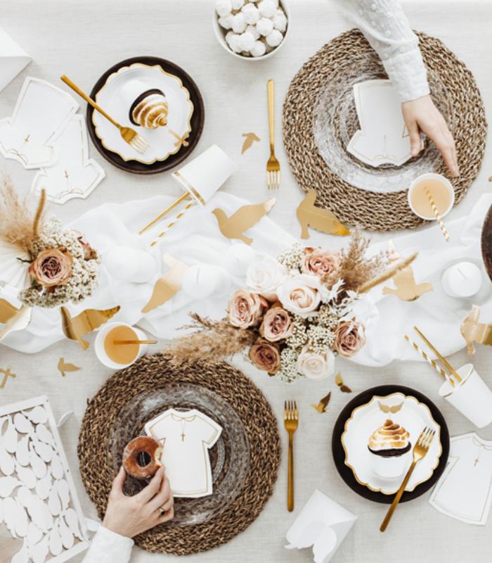 OnlyByGrace Dåbsbord pynt Guld
