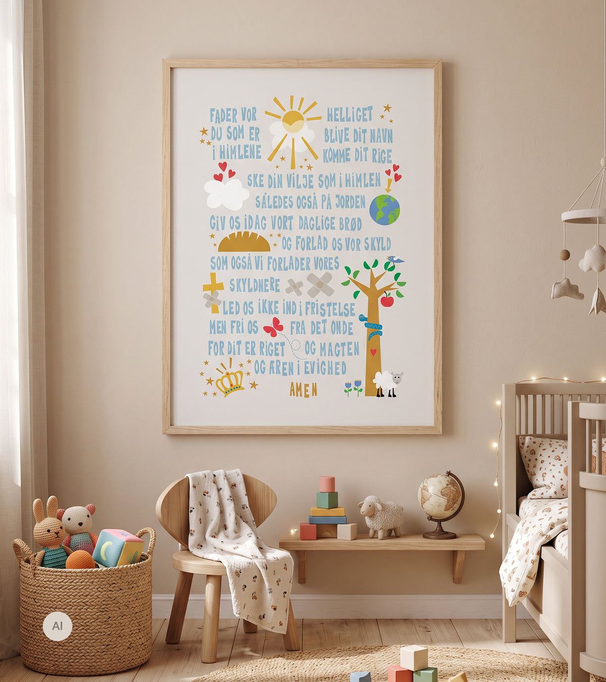 Fadervår-plakat av Josephine Blay, 50x70 cm