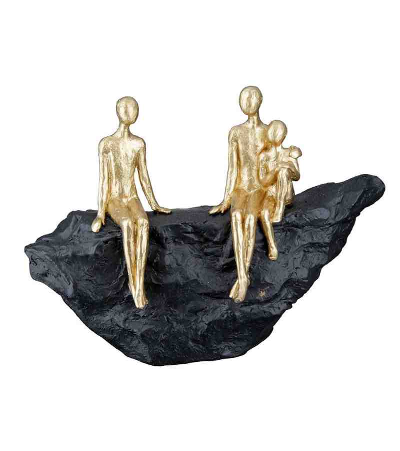 OnlyByGrace Familie på tre på klippen sort guld